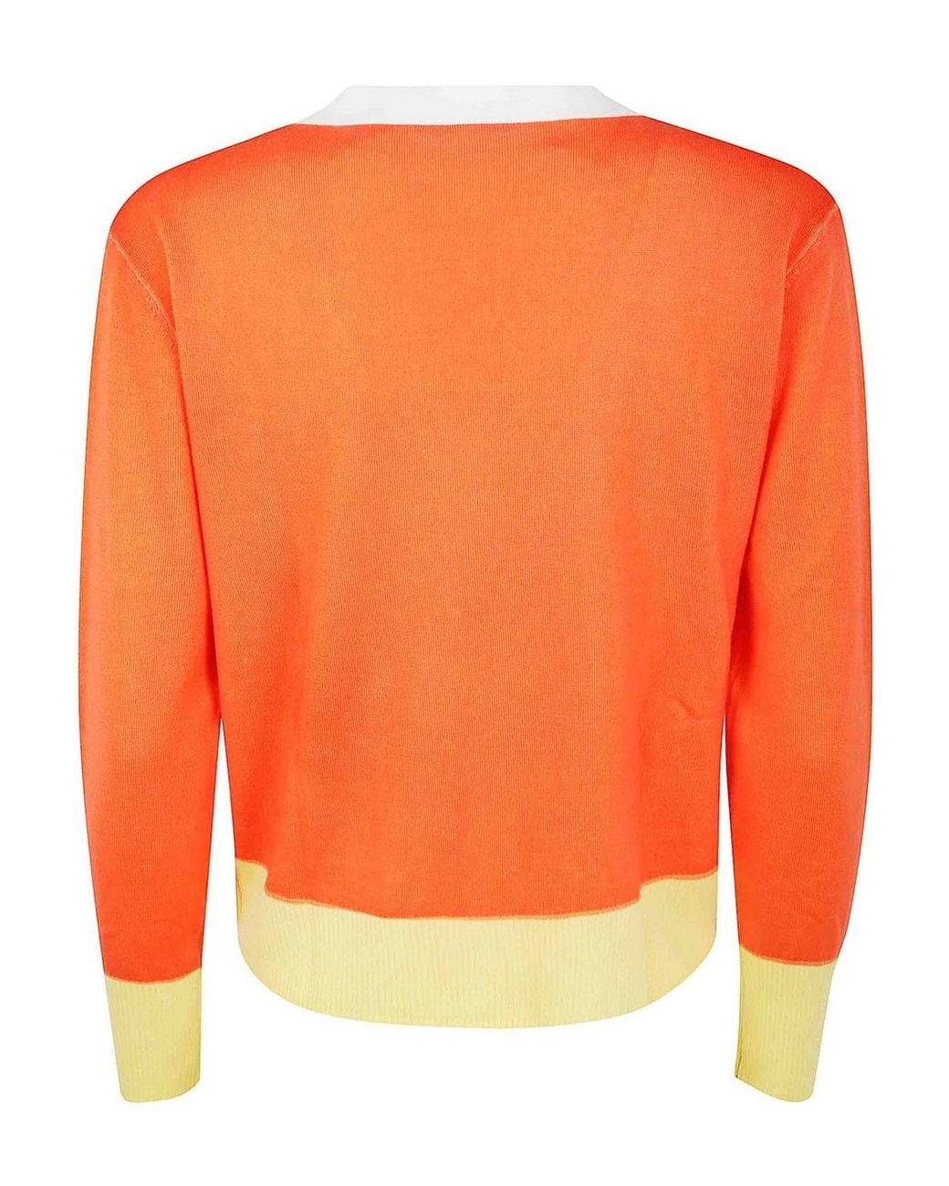 In bed with You Orange V Neck Pockets Cardigan Jacket