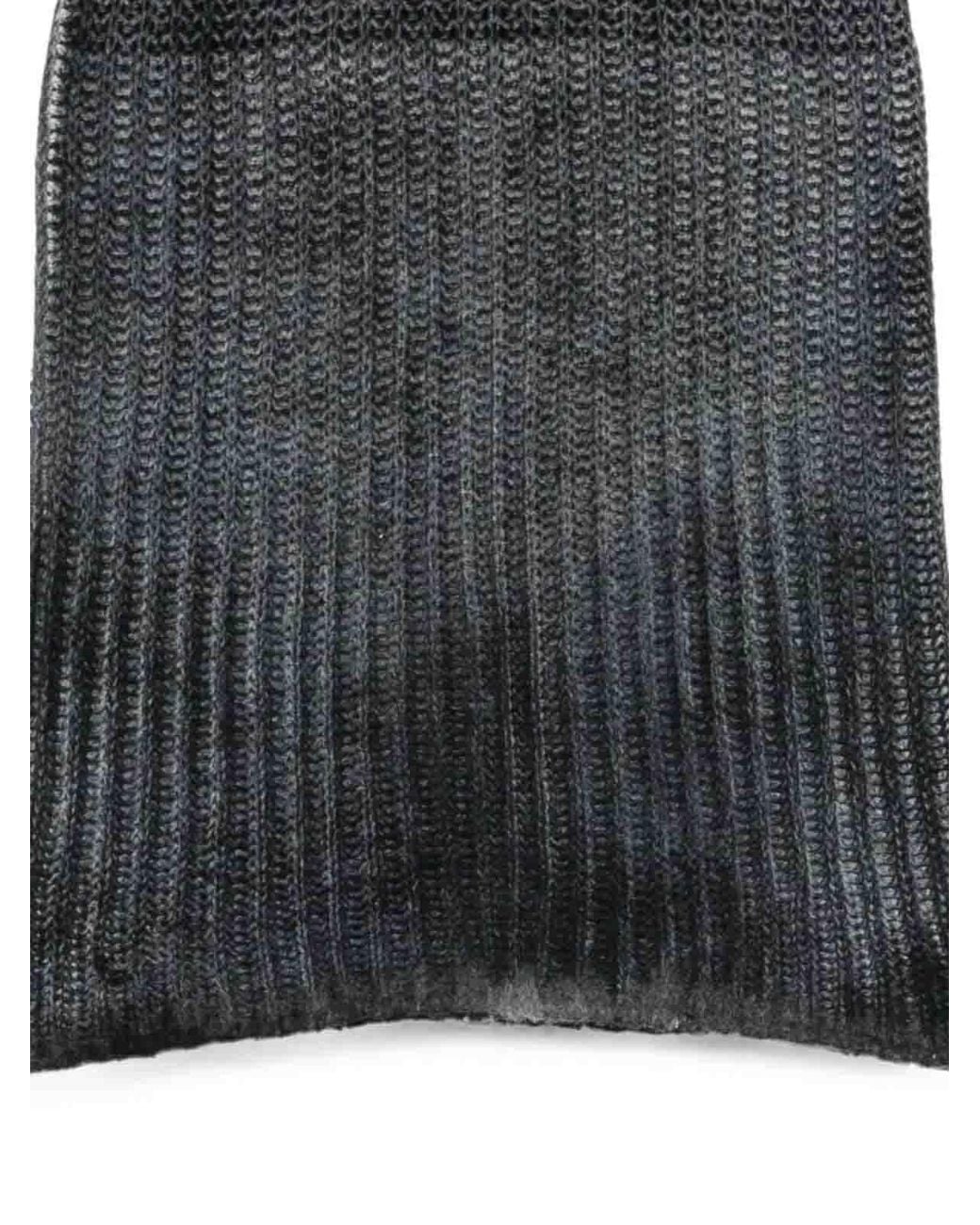 Avant Toi Black Effect Corn Cob Stitch Neck-Warmer for men