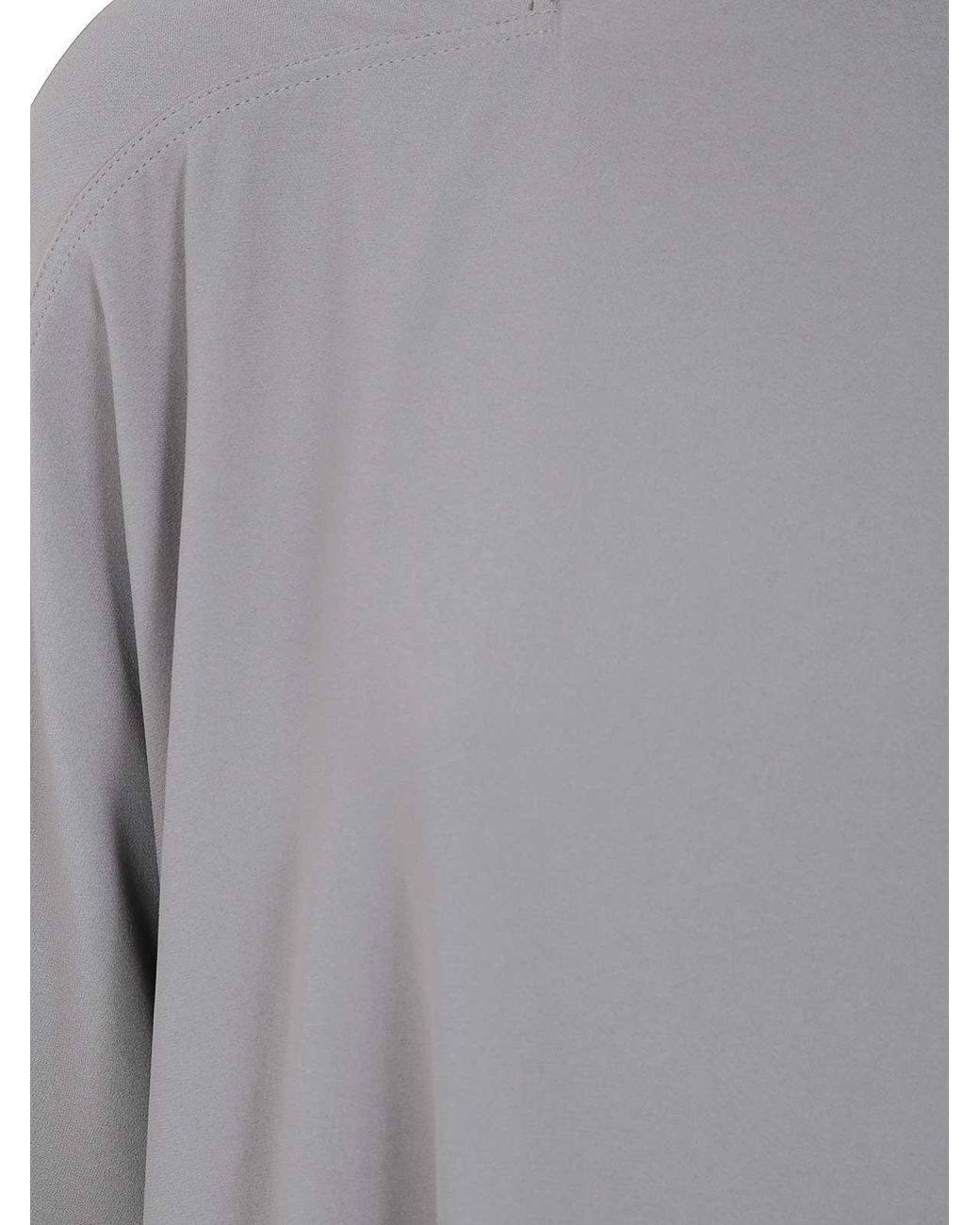 Rick Owens Gray Jumbo Tobard Cropped T-Shirt