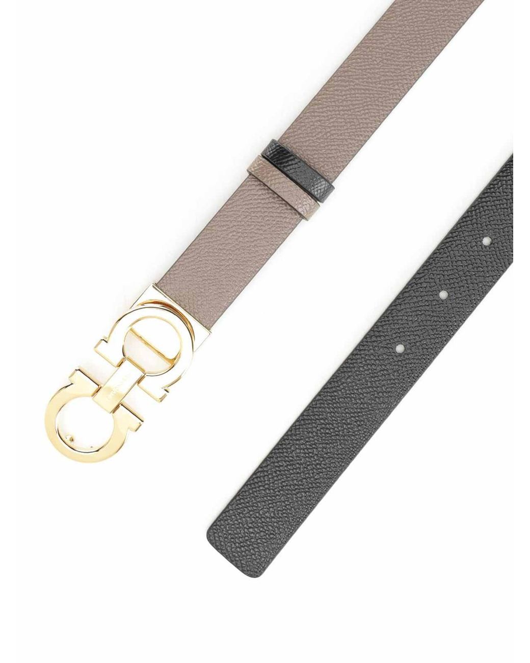 Ferragamo Black Reversible And Adjustable Belt