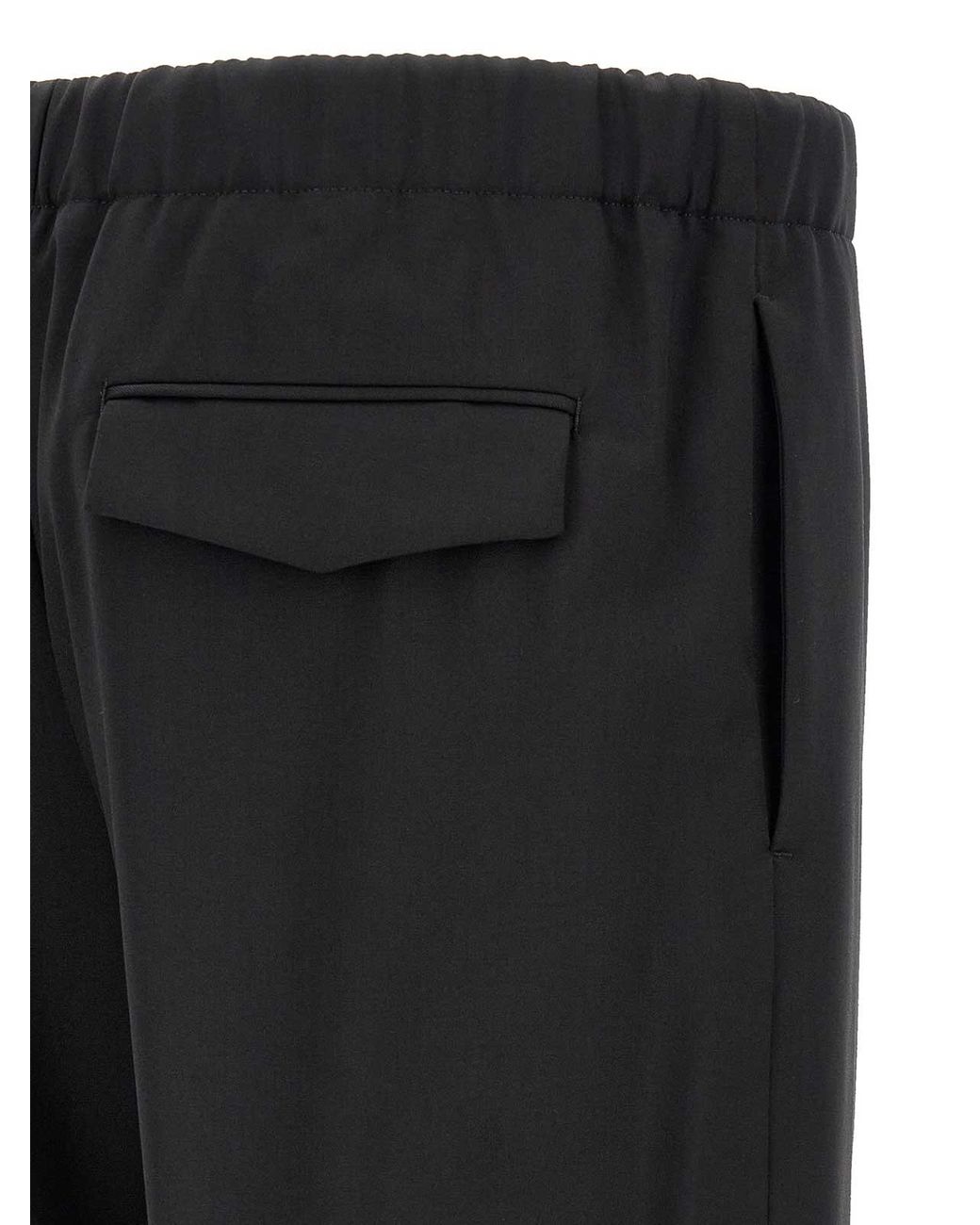 Lardini Black Virgin Wool Pants for men