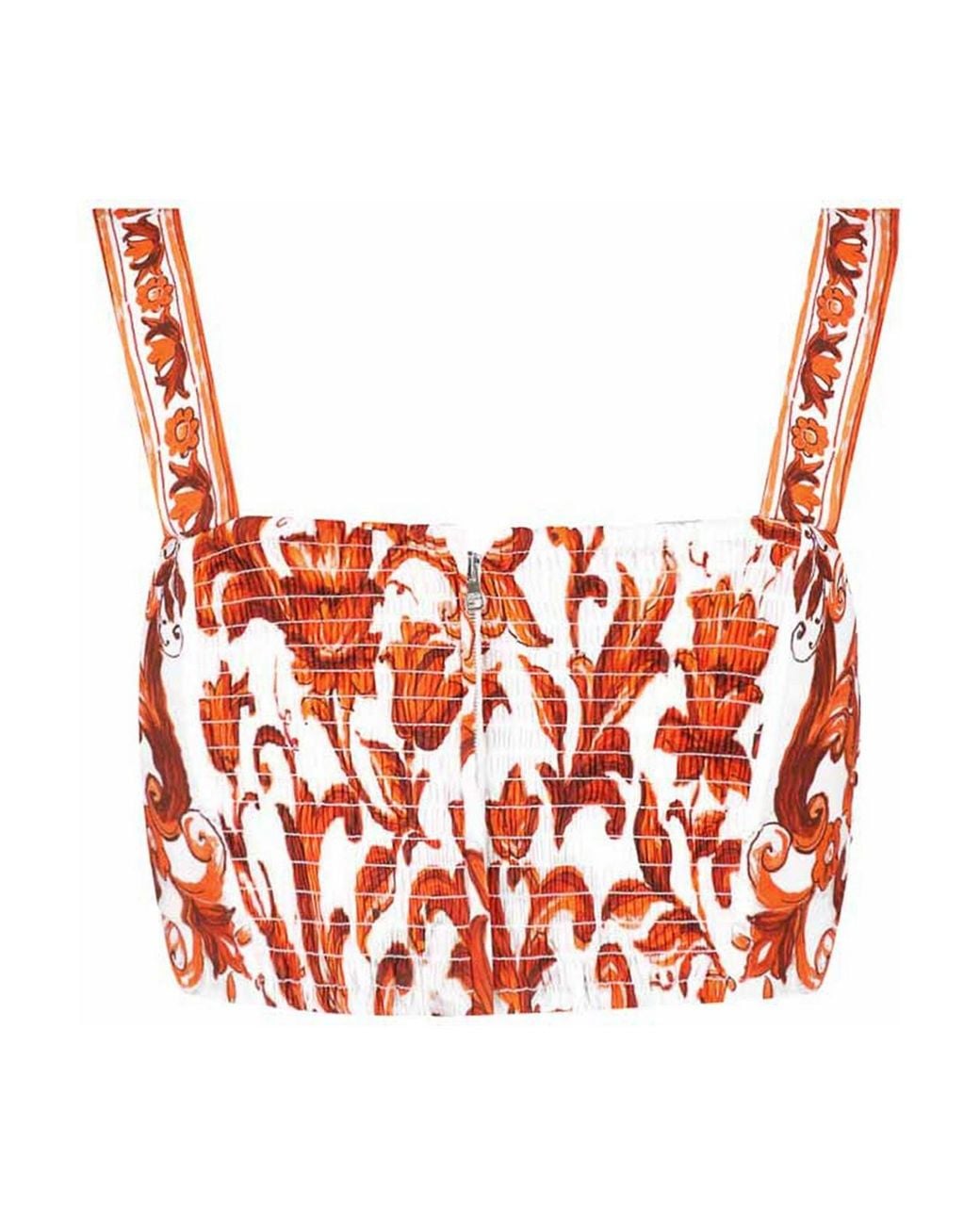 Dolce & Gabbana Red Cropped Top