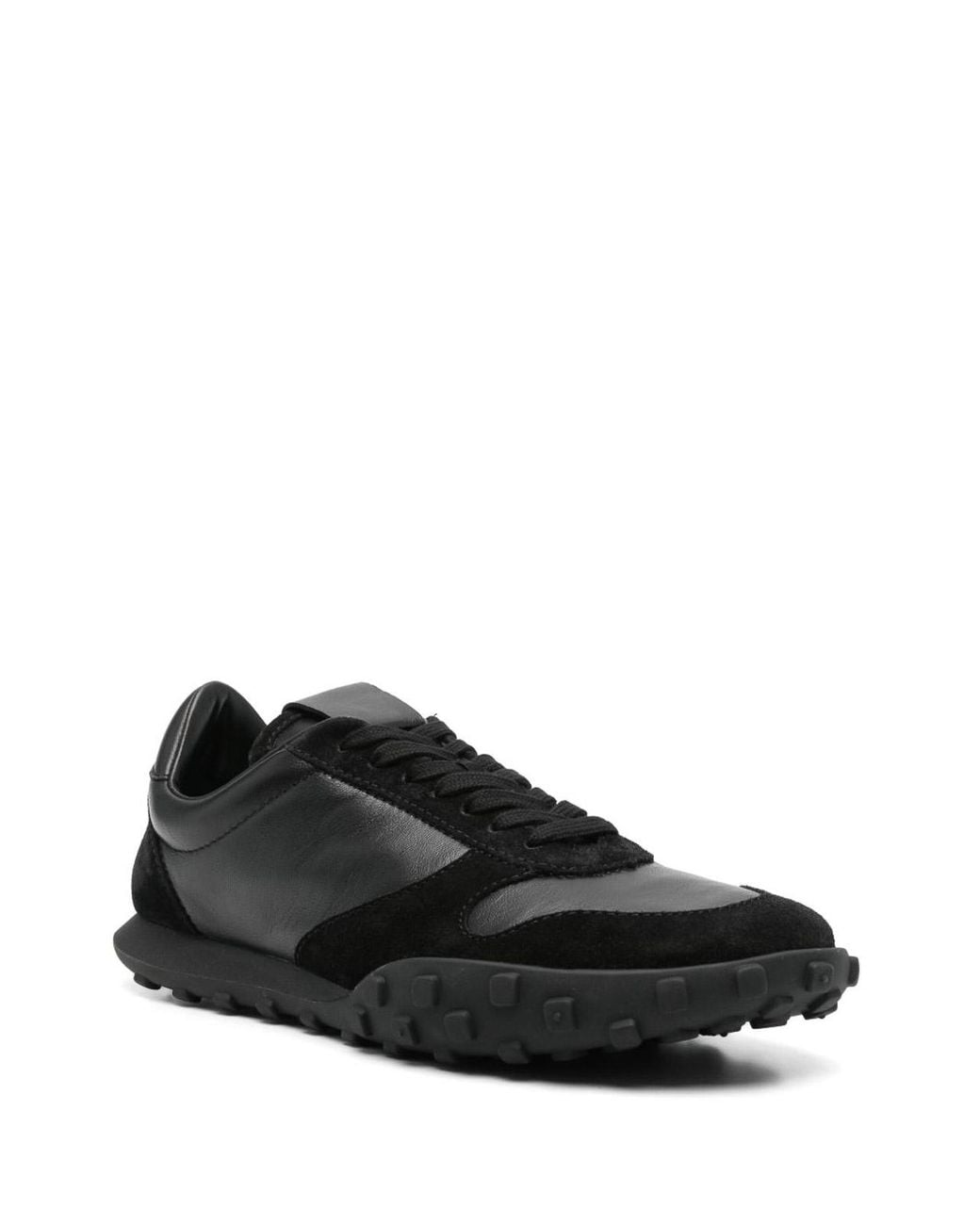 Jil Sander Black Leather Lace-Up Sneakers for men