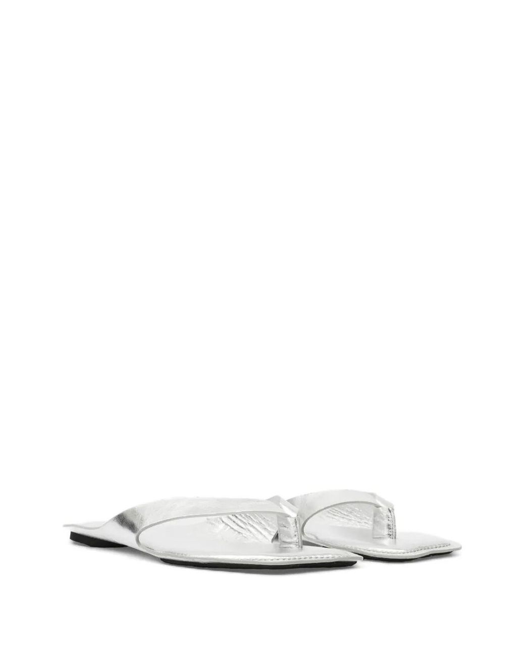 MM6 by Maison Margiela White Flat Sandals