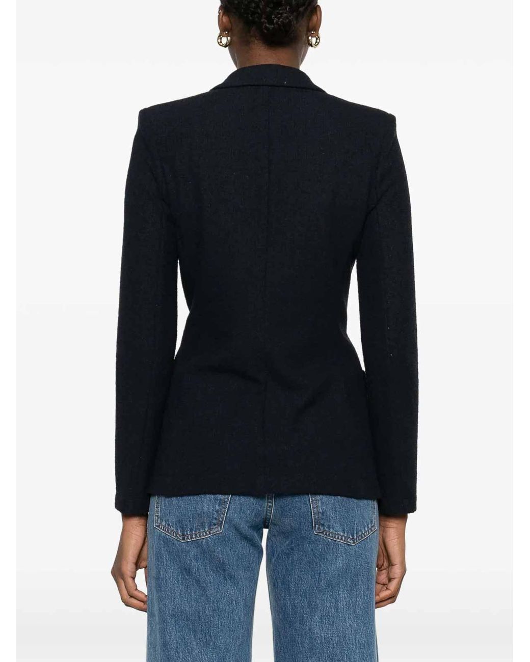 Harris Wharf London Blue Double Chest Jacket