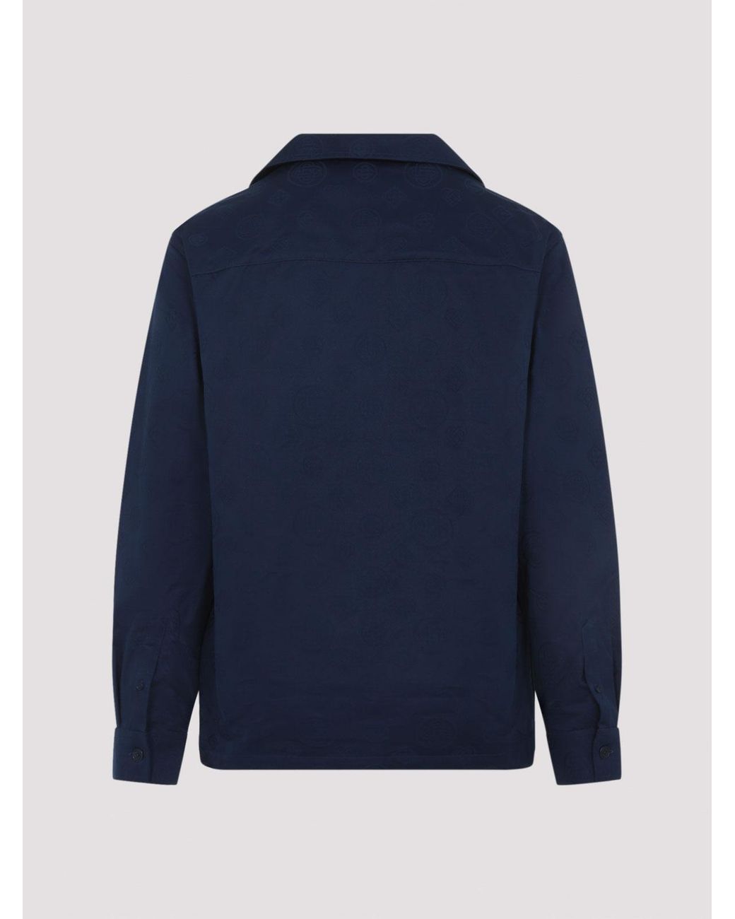 Casablanca Blue Monogram Long Sleeves Shirt for men