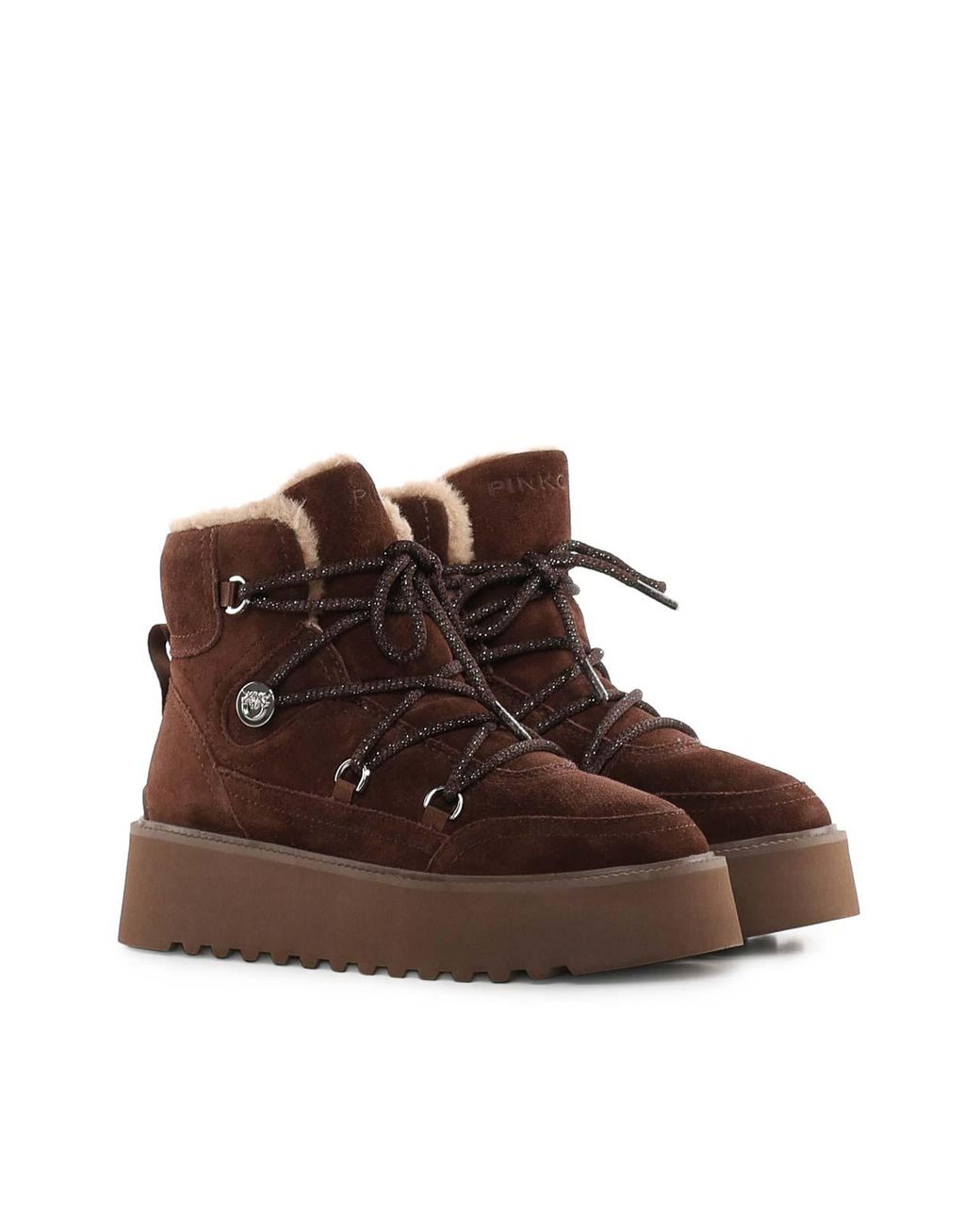 Pinko Brown Martina Suede Ankle Boot