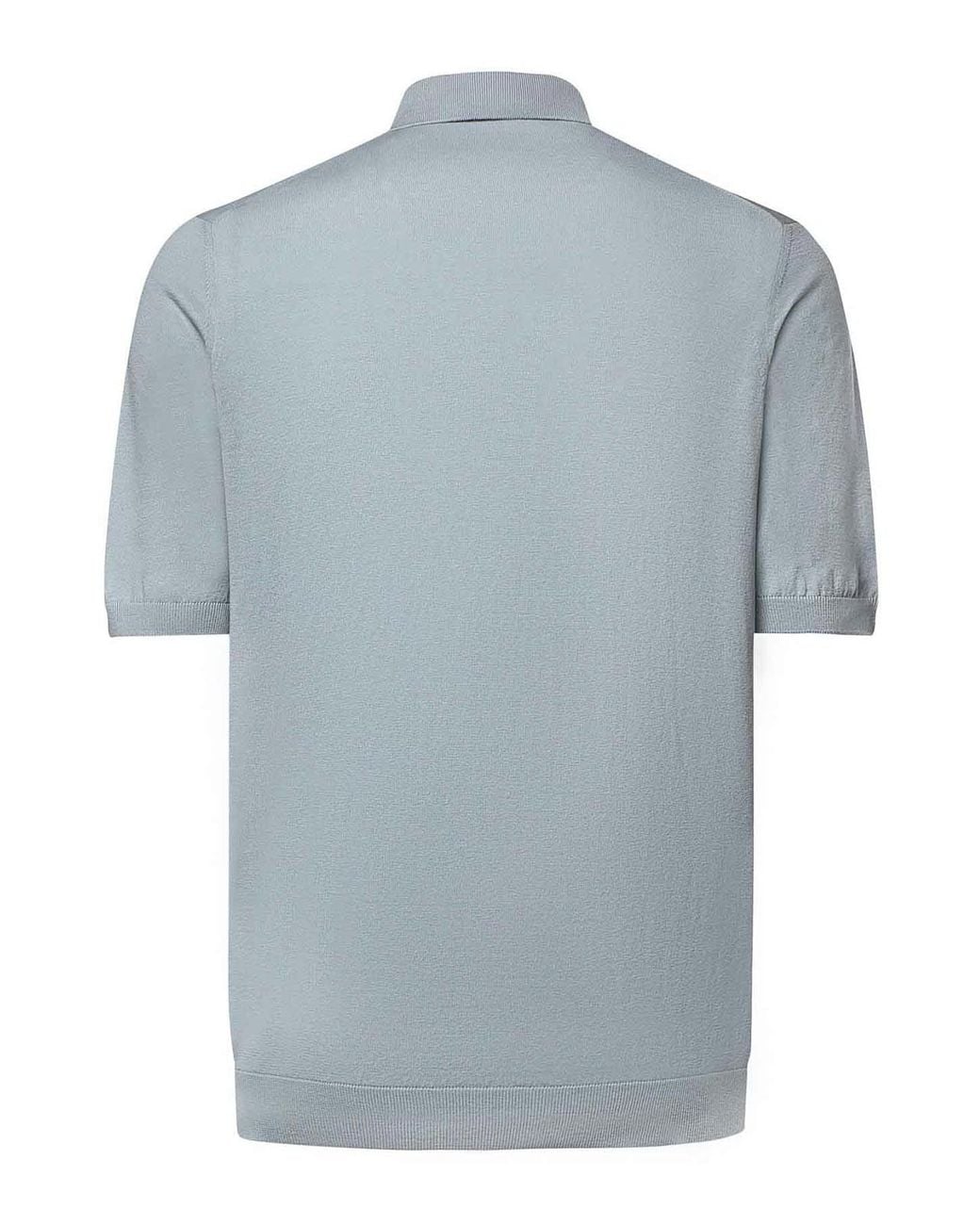 Giuliano Galiano Blue Silk Polo Shirt for men