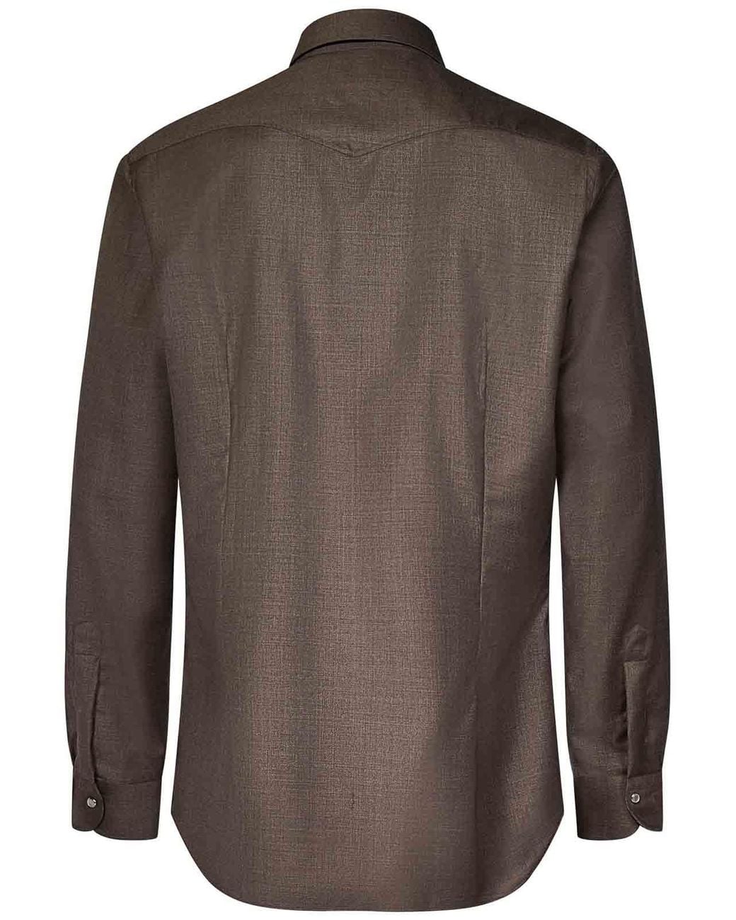 Franzese Collection Brown Model Western Shirt for men