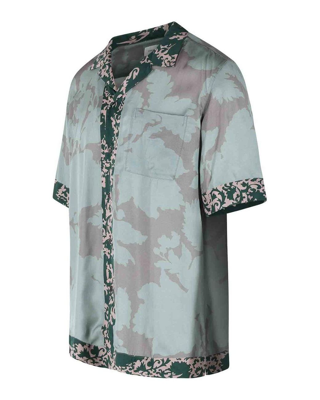 Dries Van Noten Blue Carltone Viscose Shirt for men