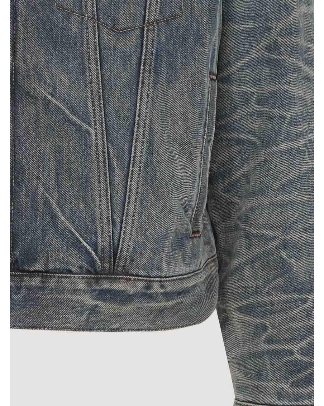 Acne Gray Cotton Jacket for men