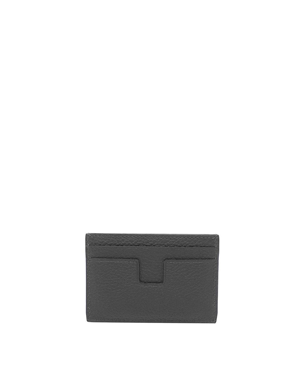 Tom Ford Gray Smoke Card Holder for men