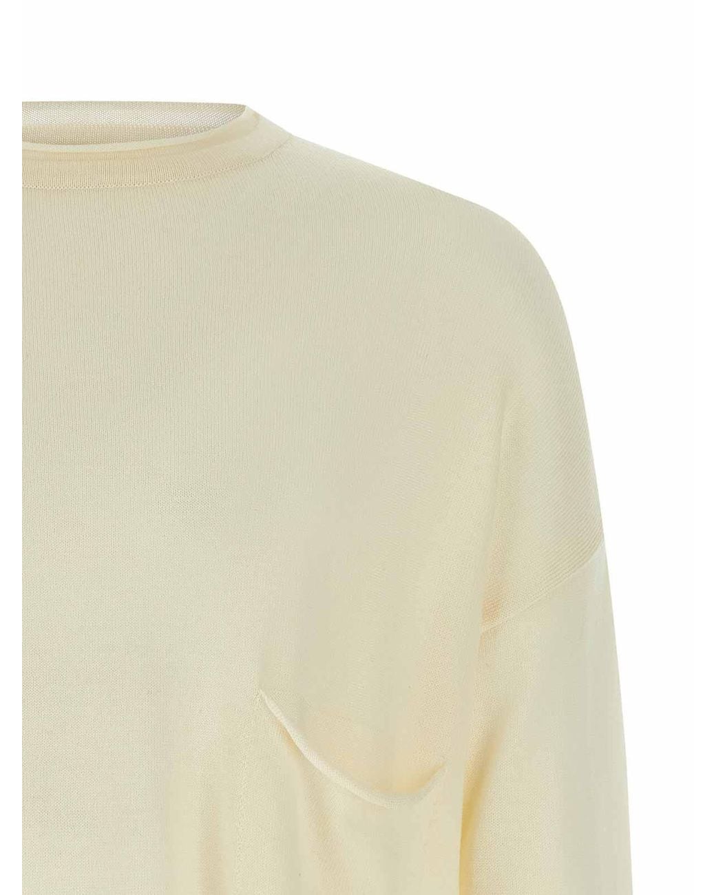 Ma'ry'ya White Wool Sweater for men