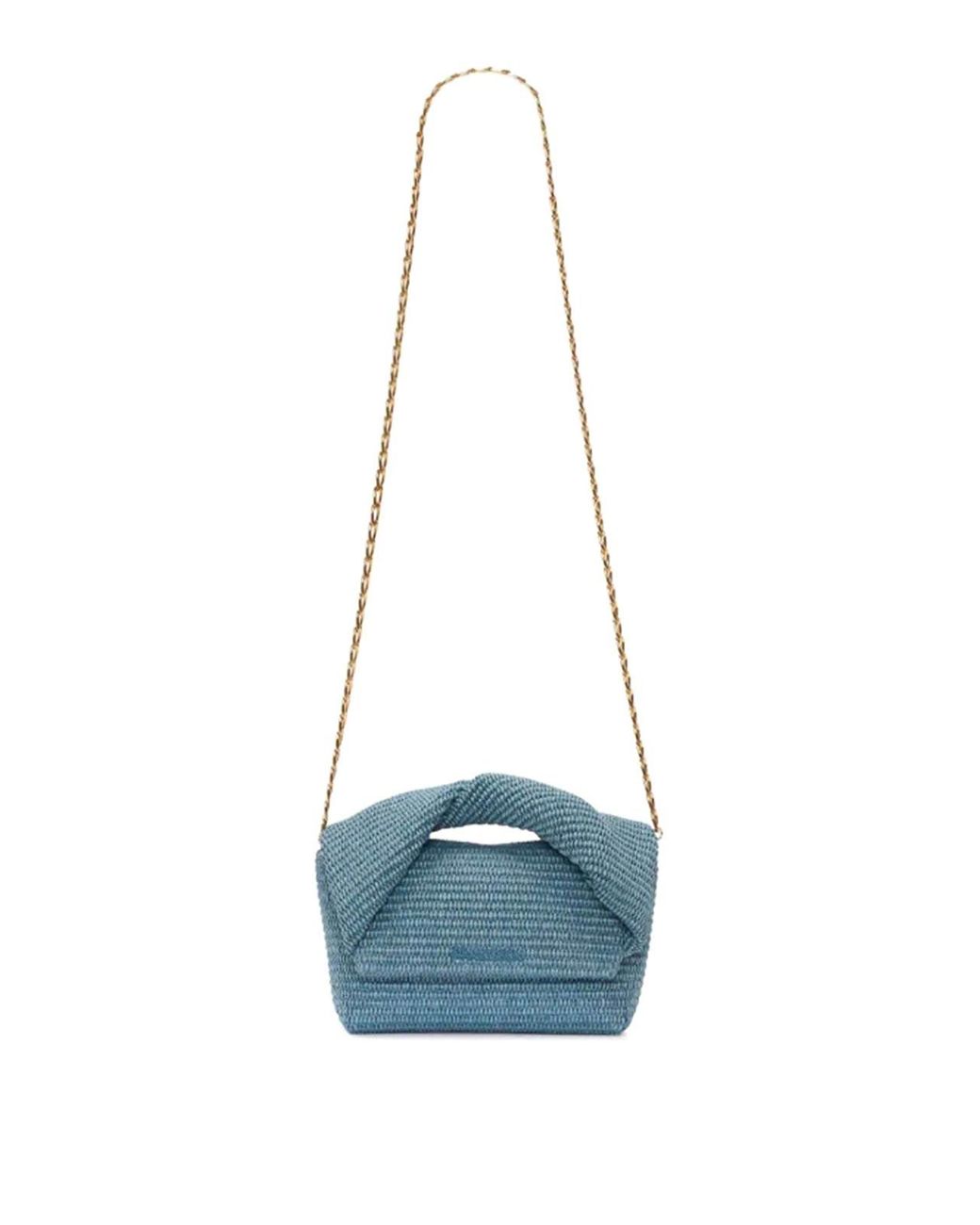 J.W. Anderson Blue Medium Twister Raffia Tote Bag