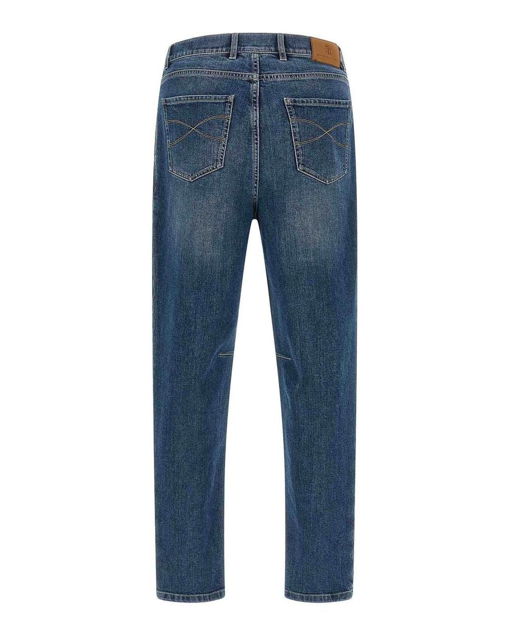 Brunello Cucinelli Blue Comfort Cotton Jeans for men