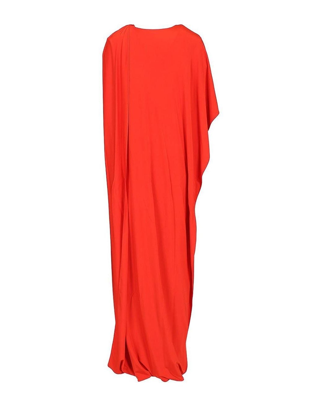 Stella McCartney Red Asymmetrical Cape Maxi Dress