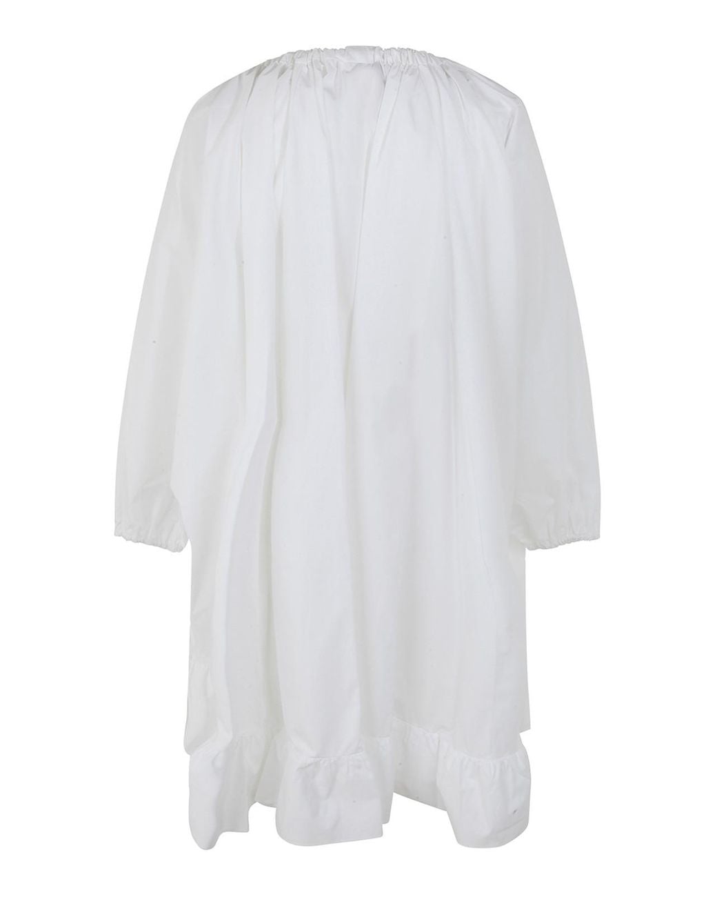 Patou White Mini Frill Dress