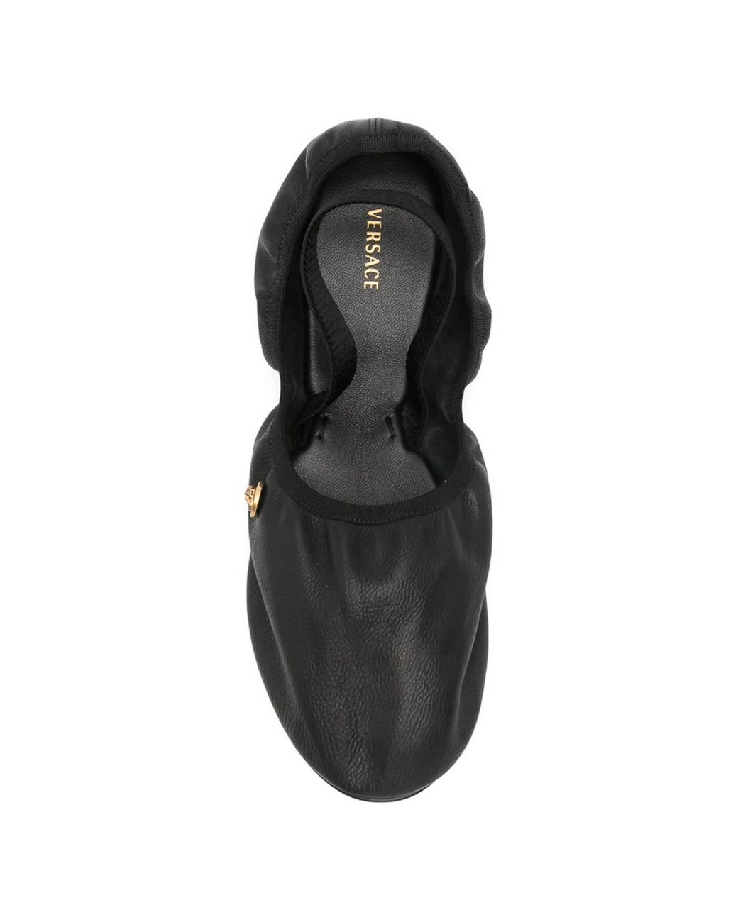 Versace Black Flats