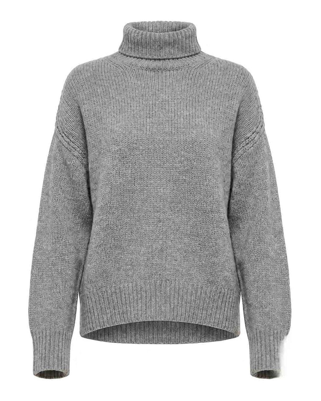 Suéter Con Cuello Alto Sa Su Phi de color Gray