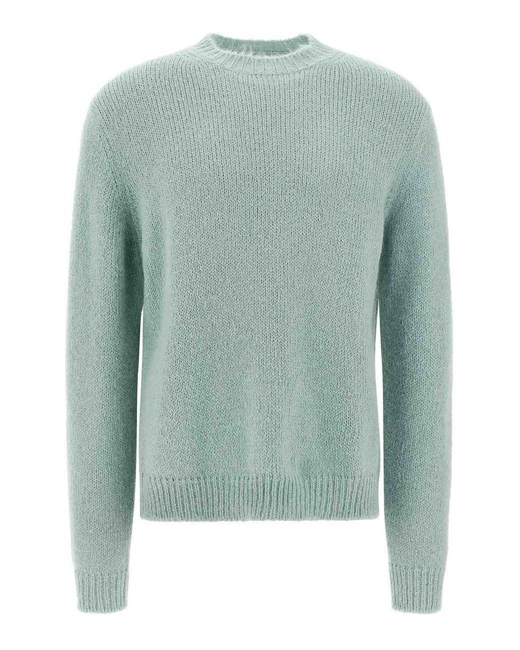 Jil Sander Rundhalspullover in Green für Herren
