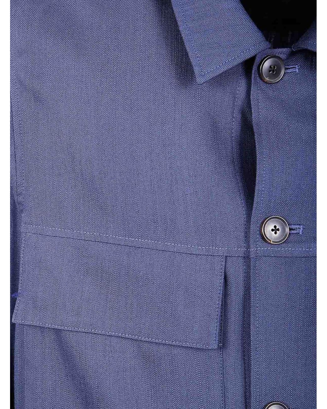 Paul Smith Blue Shirt Jacket for men