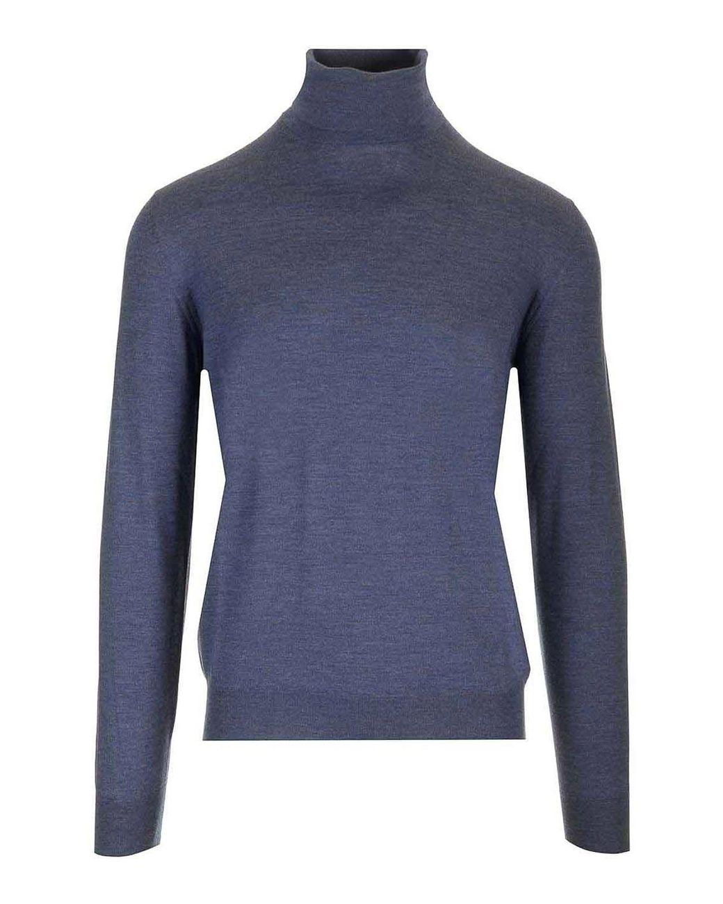 Mauro Ottaviani Blue Wool Turtleneck Wish for men