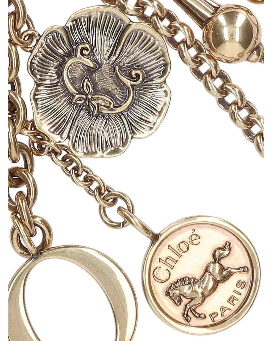 Chloé Metallic Charm Portachiavi