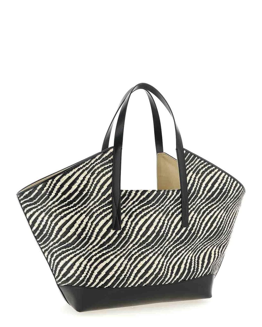 Marni Black Waves Shopping Bag