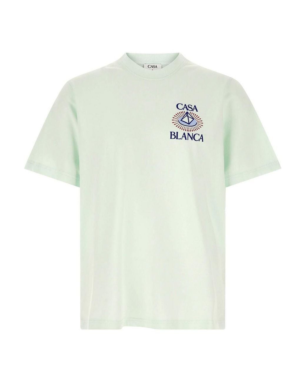 Casablanca White Flocked Print T-Shirt for men