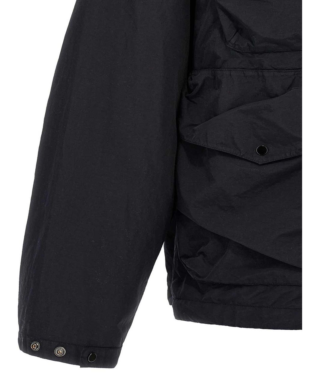 C P Company Blue Flatt Nylon Goggle Jacket for men