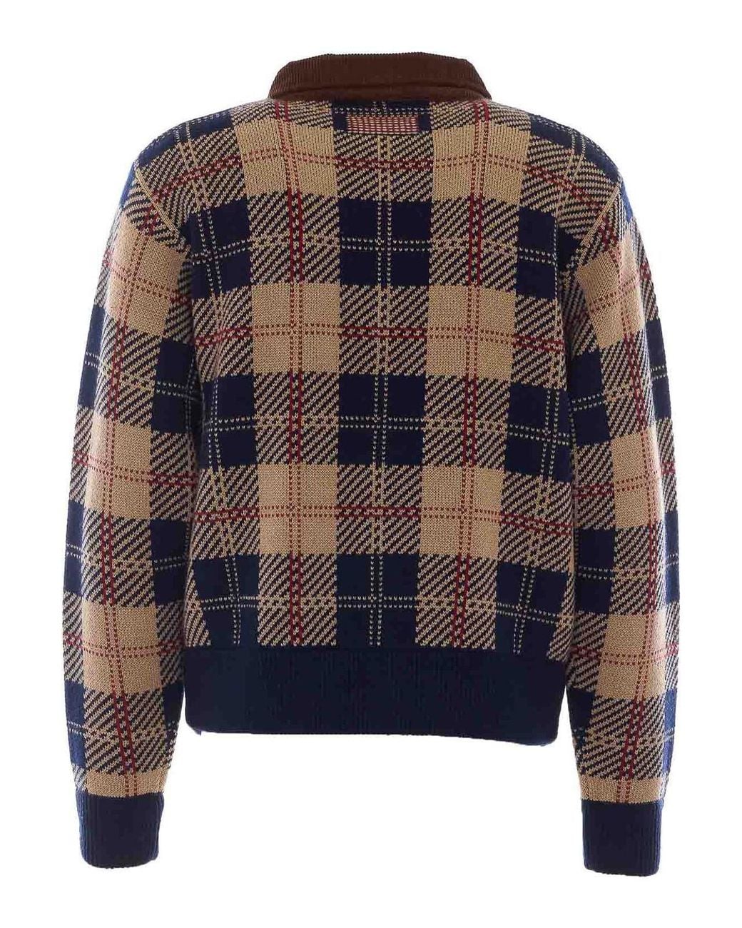 Guest In Residence Blue Tartan Bomber for men