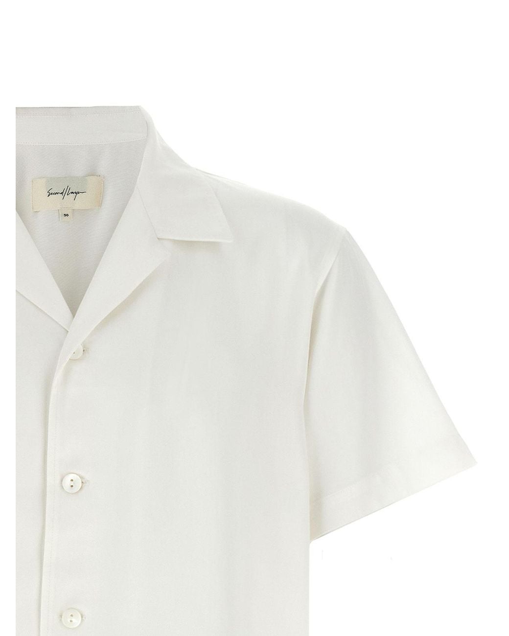 Camisa Second/Layer de hombre de color White
