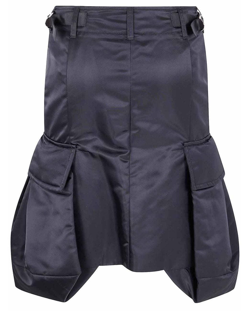 Sacai Blue Nylon Twill Skirt