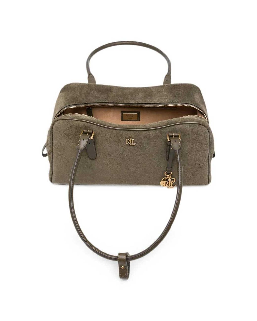 Ralph Lauren Metallic Mrcy Large Zipped Satchel Bag