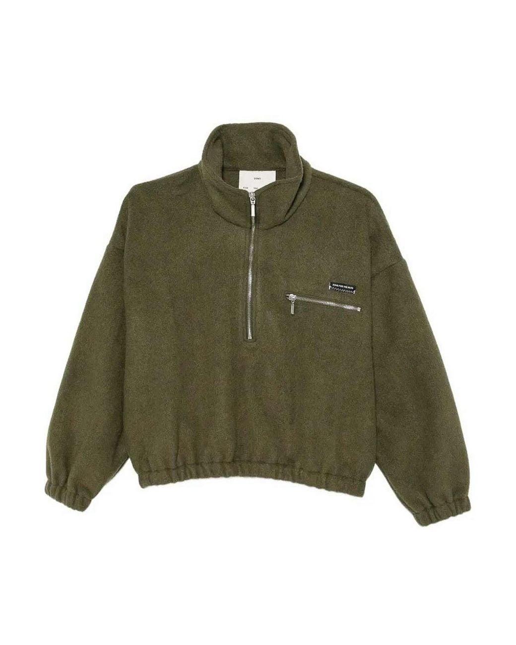 Song For The Mute Green Sweater Half Zip Pullover