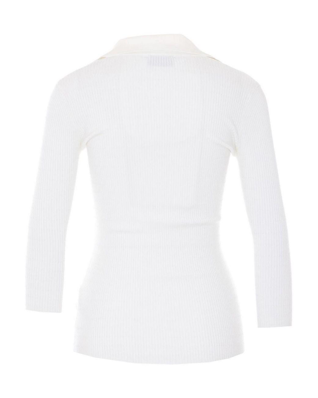 Elisabetta Franchi White Long Sleeves Top
