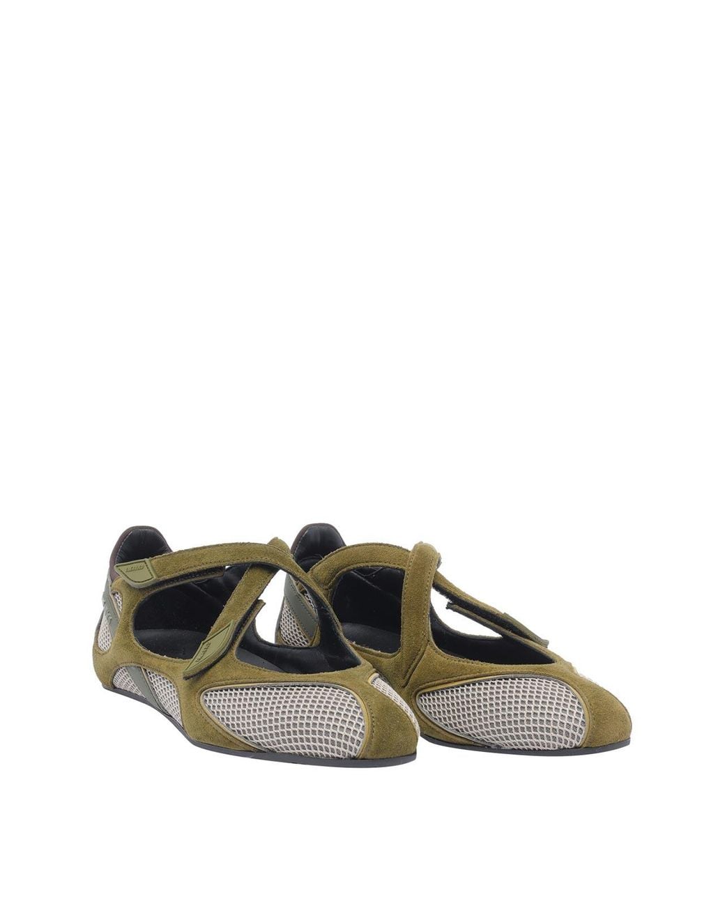 The Attico Green Ballerina Flat Floor 01