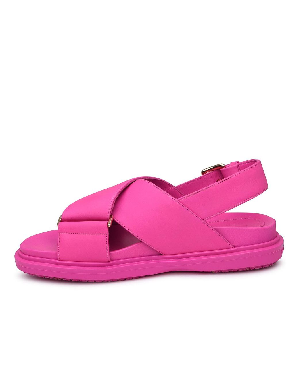 Marni Pink Fussbet Leather Sandals