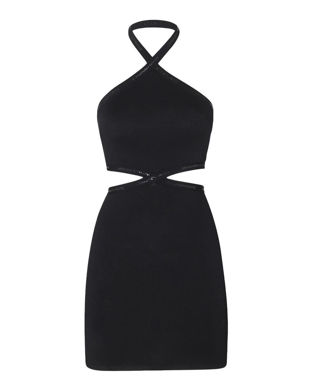 Alexander Wang Black Stretch Cut Out Mini Dress