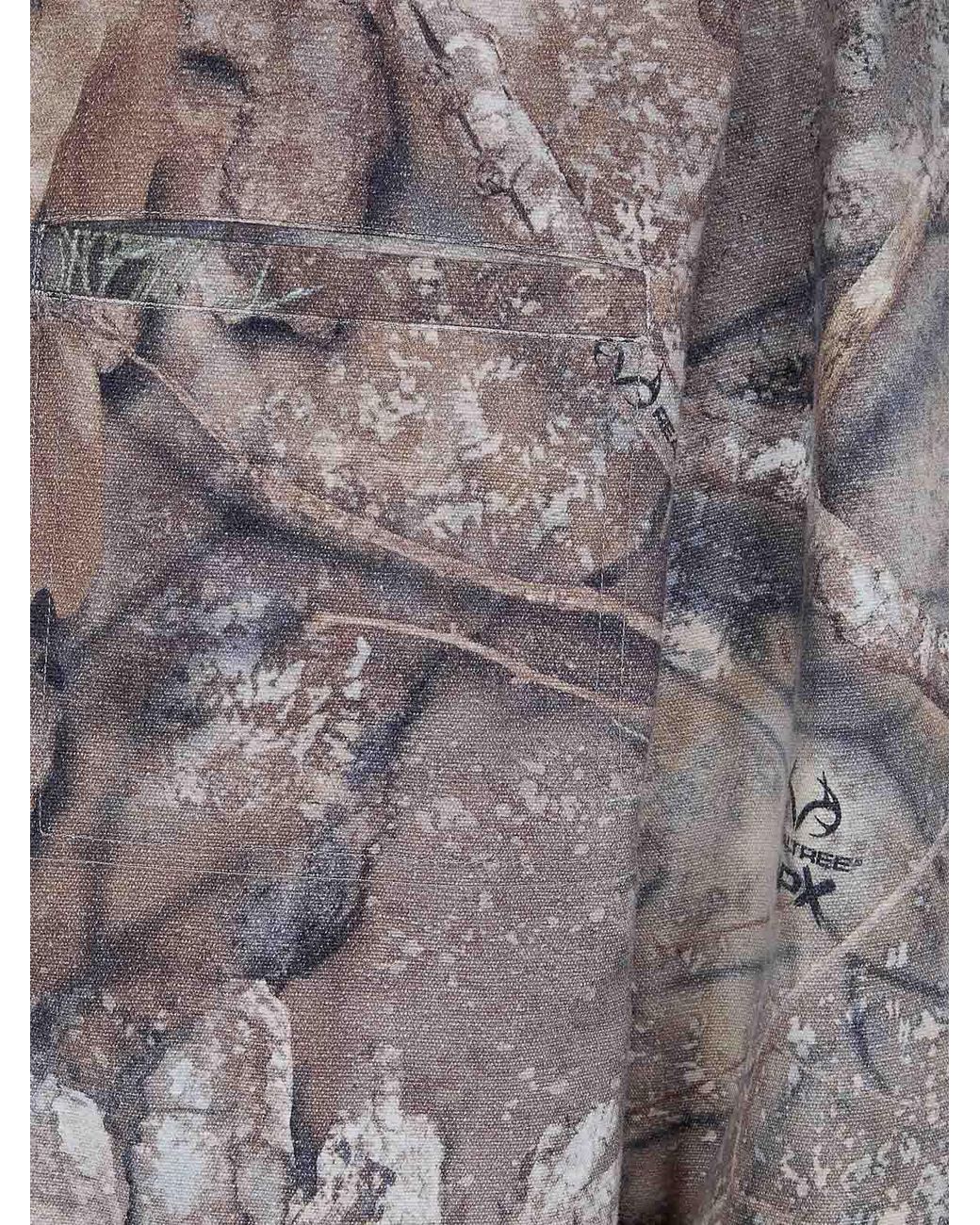 Represent Brown Real Tree Camo Trucker Jacket for men