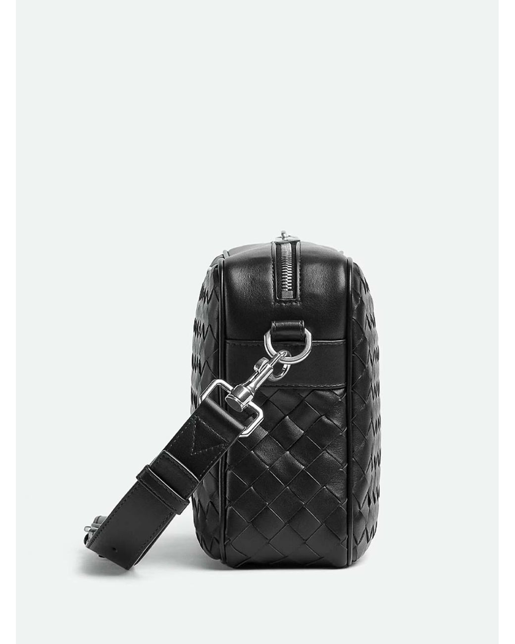 Bottega Veneta Black 'Braided Camera Bag' for men