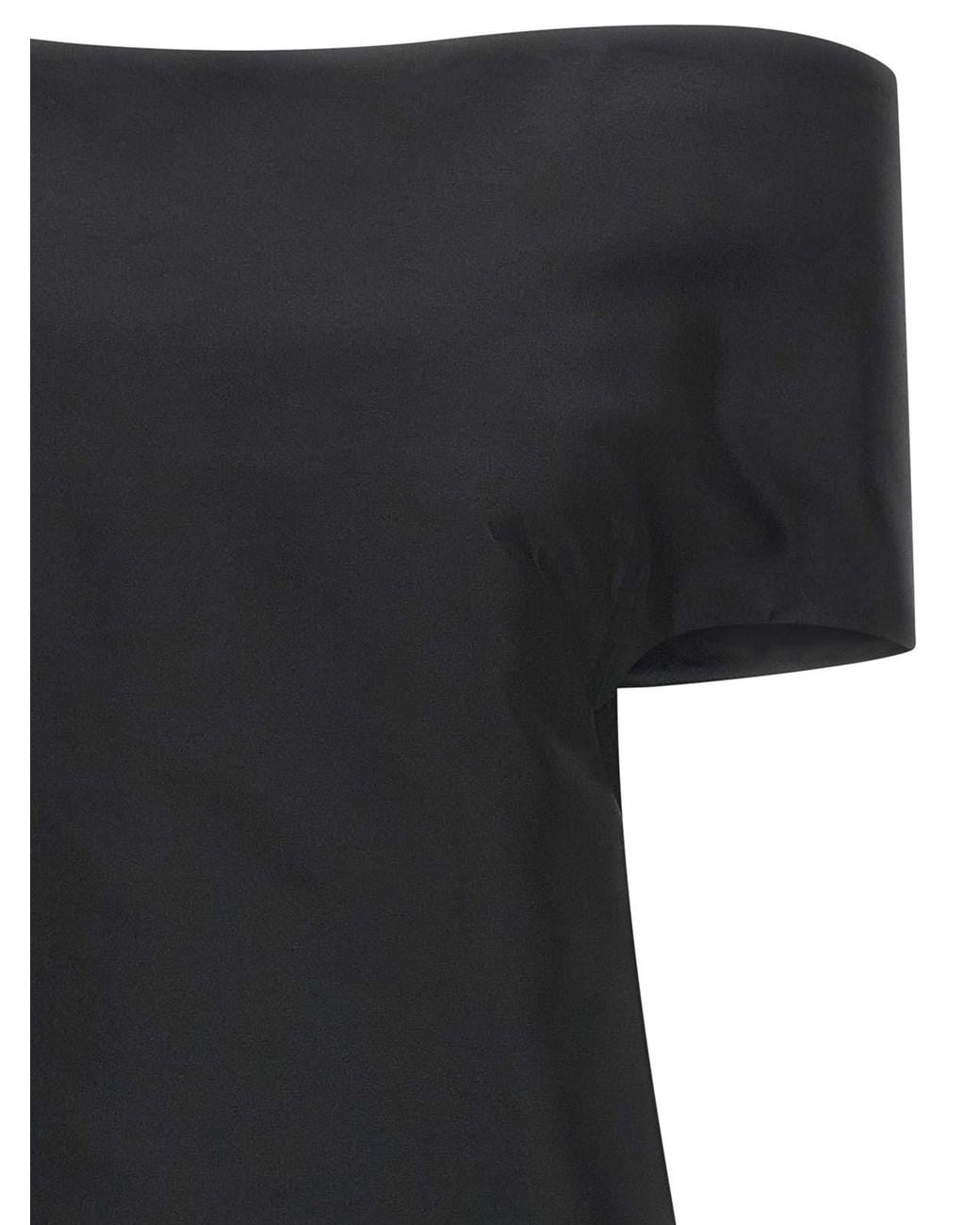 Jil Sander Black Off-The-Shoulder Dress