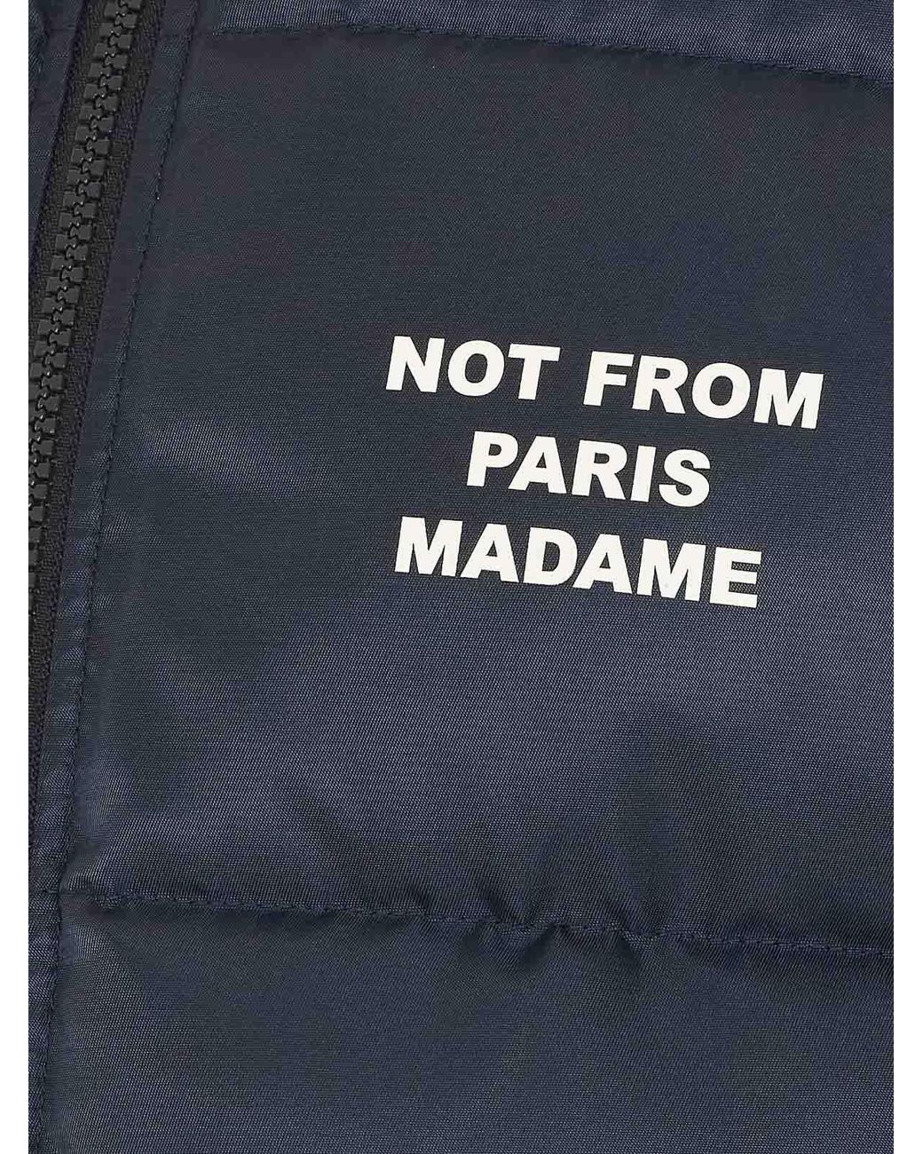 Drole de Monsieur Blue Slogan Padded Vest for men