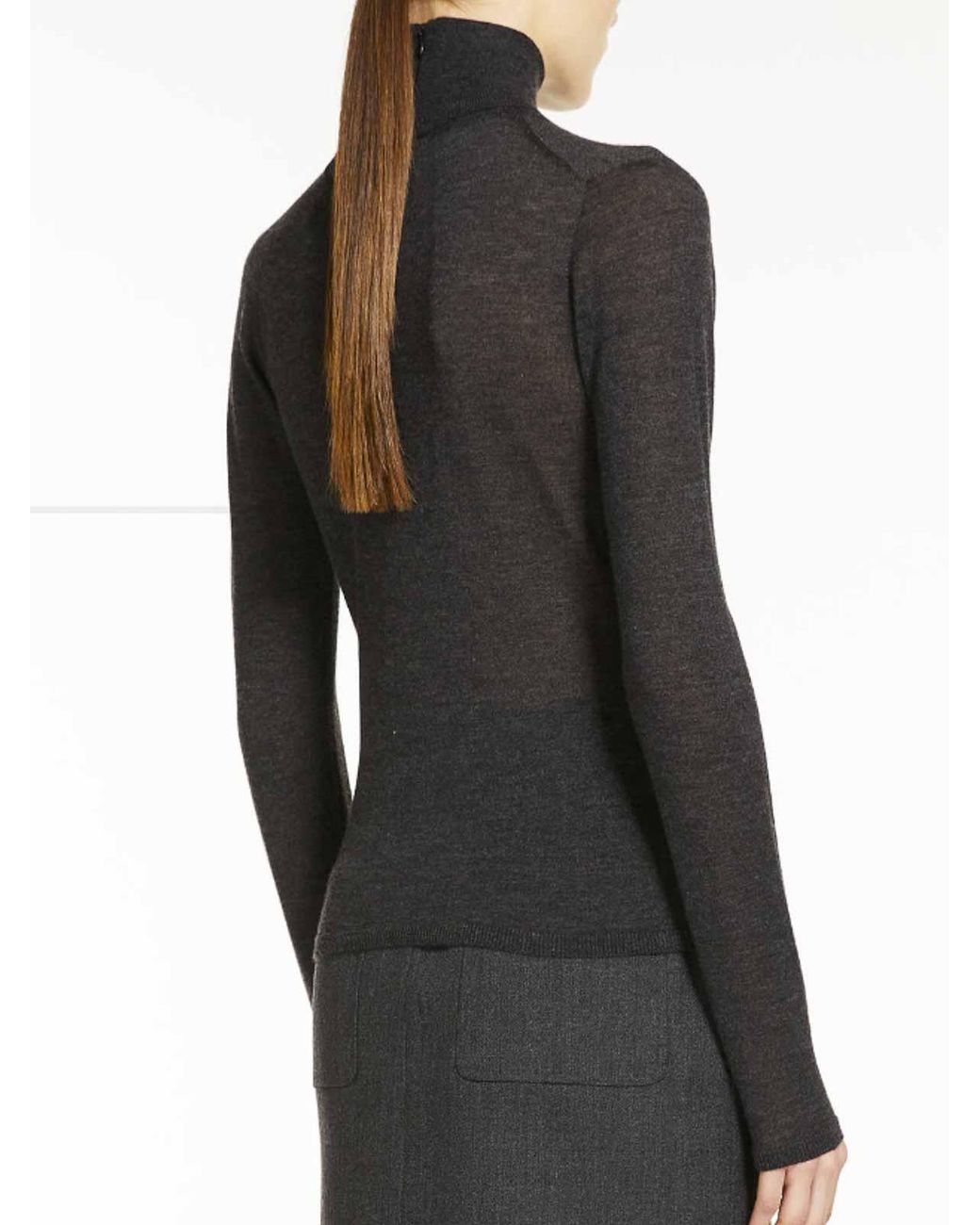 Max Mara Black Adda Cashmere Turtleneck