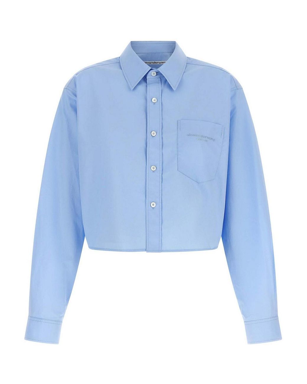 Alexander Wang Blue Cropped Shirt