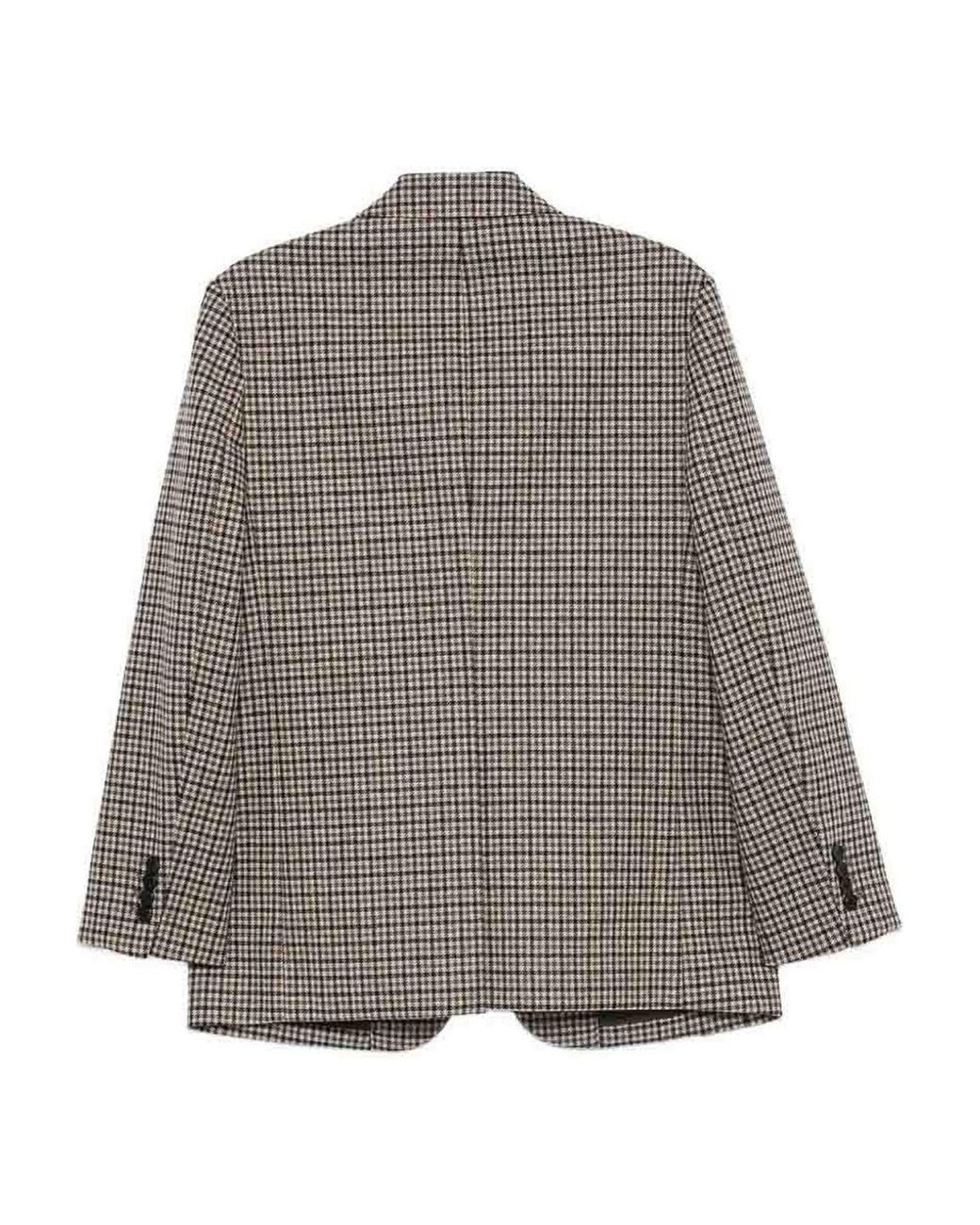 DUNST Gray Wool Single-Breasted Blazer Jacket