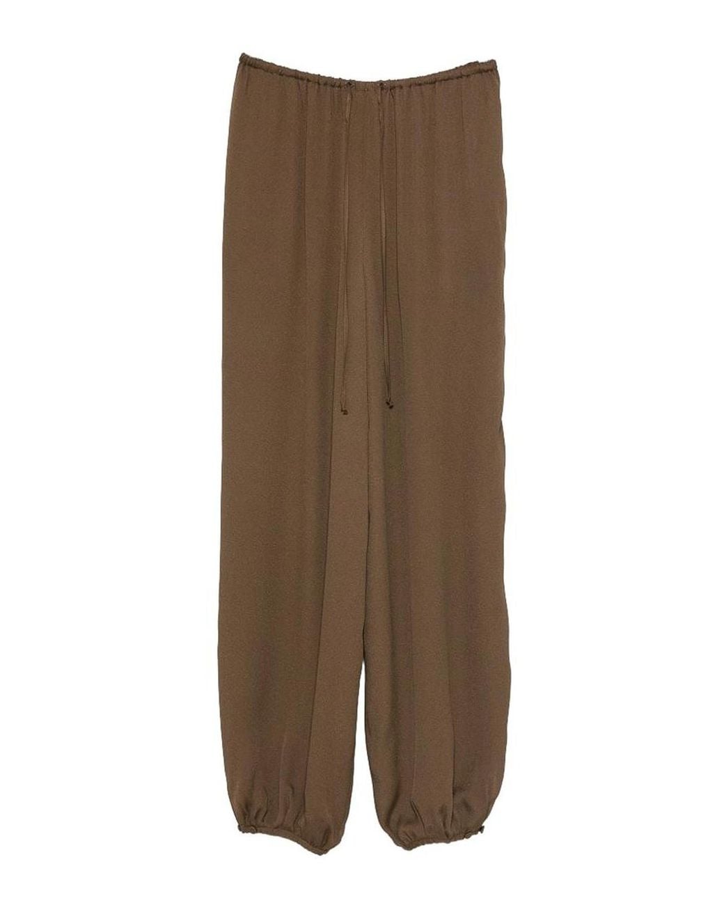 Forte_forte Brown Silk Blend Trousers