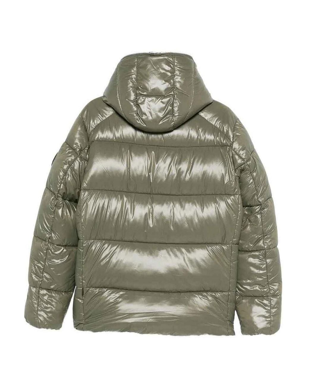 Save The Duck Green Edgard Lacquer-Finish Down Jacket for men