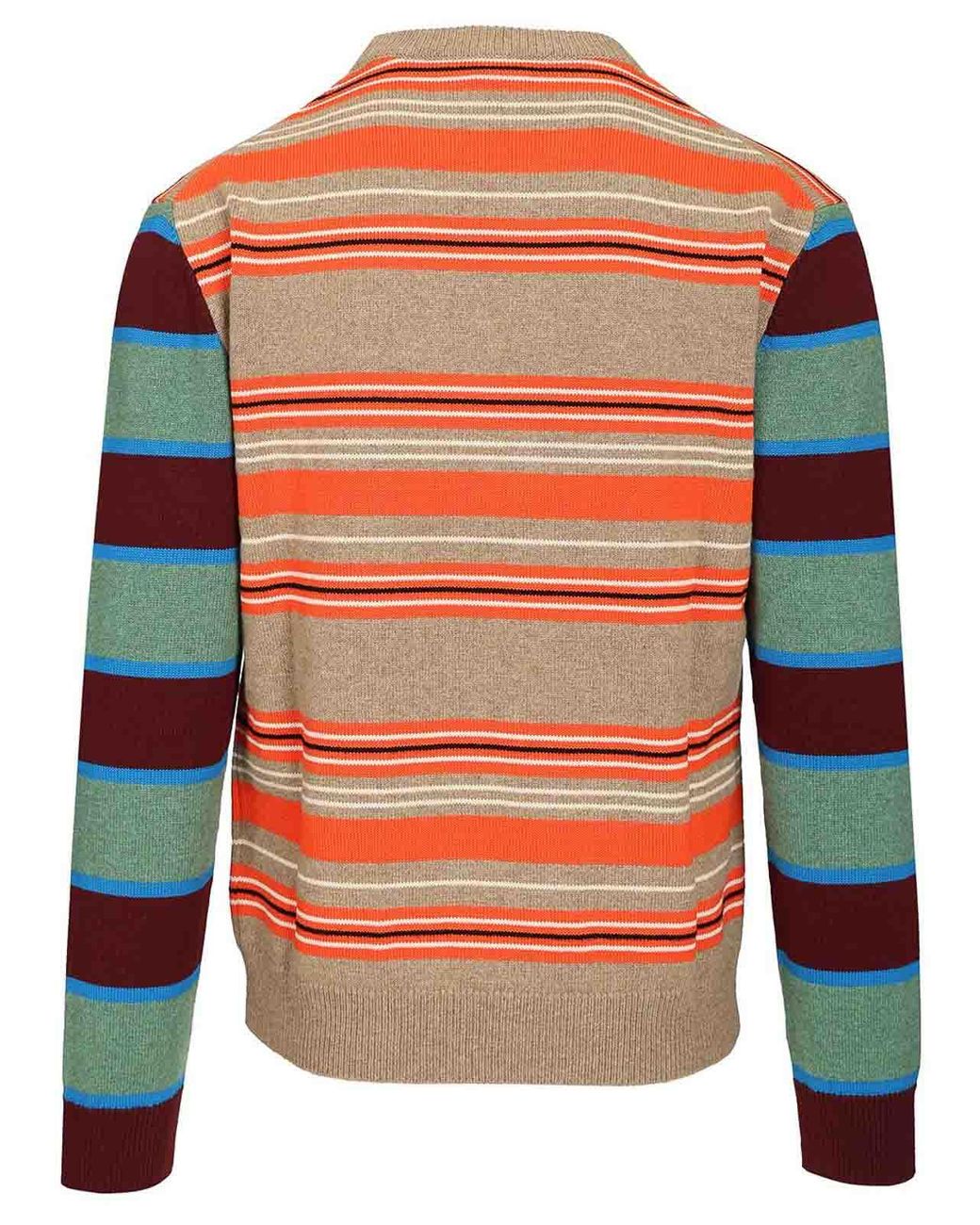 Paul Smith Orange Striped Sweater for men