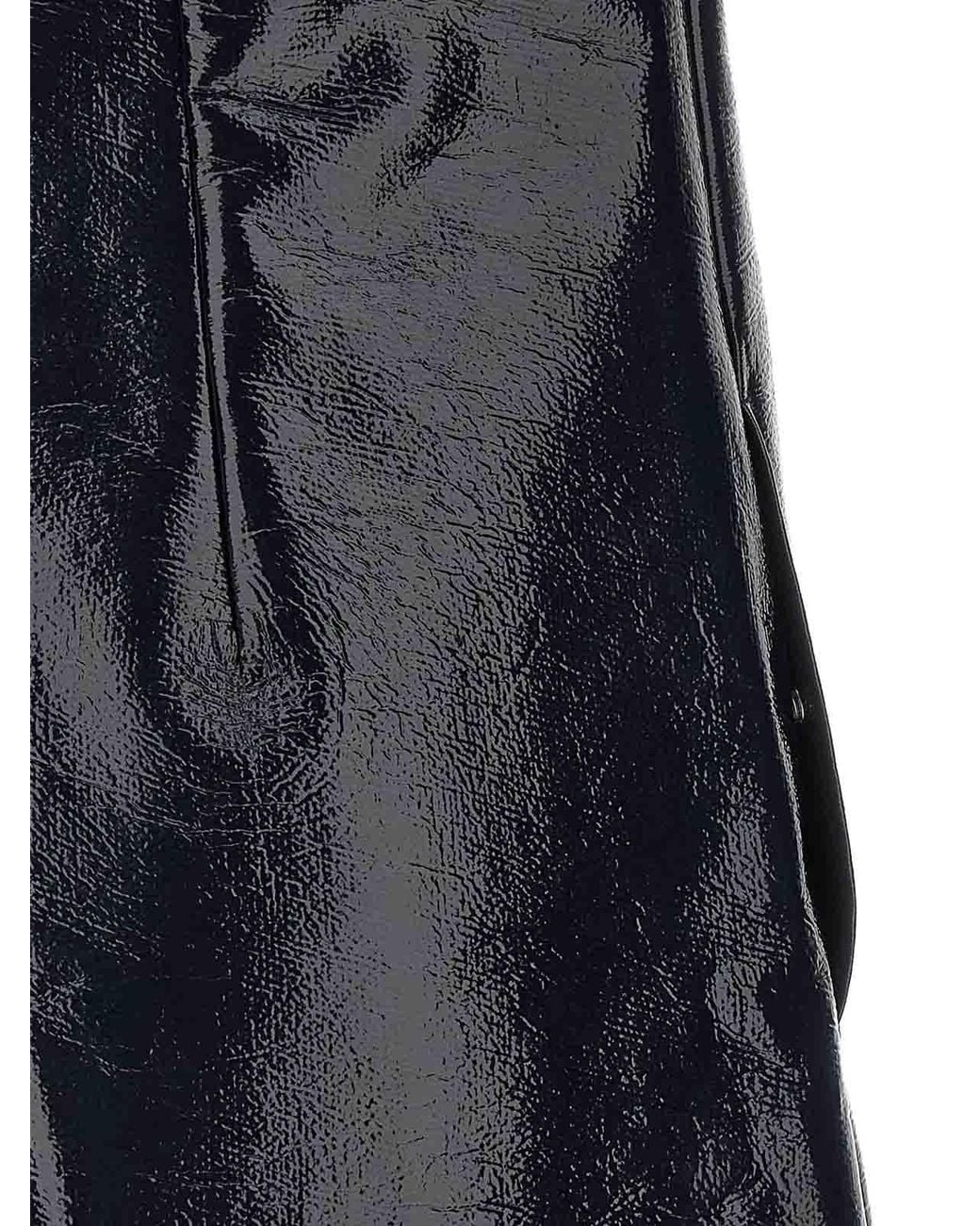 Courreges Black 2-Pocket Vinyl Cotton Dress